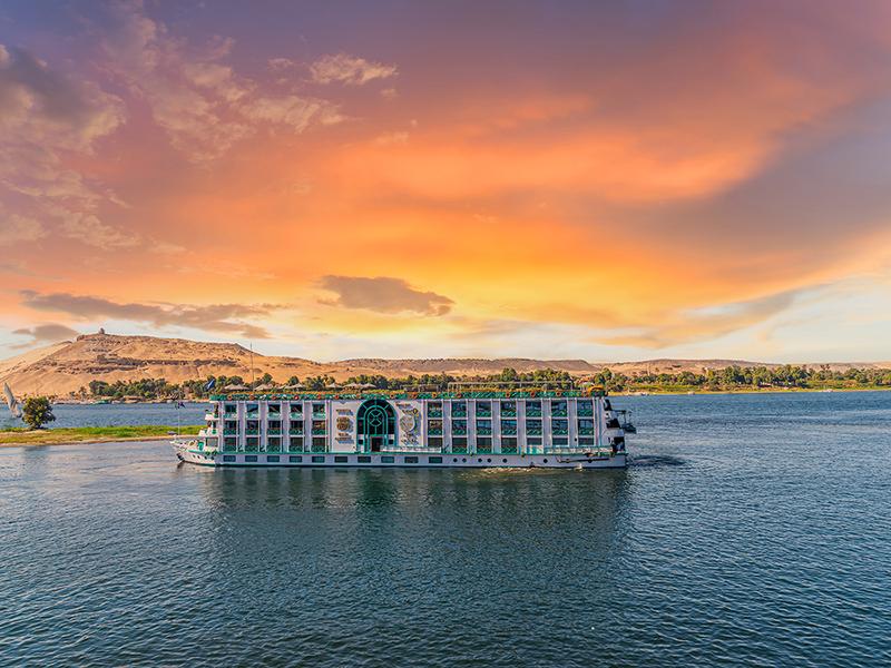 The exterior of the Sonesta Moon Goddess Nile River cruise.